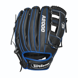 A2000 Superskin Black/Blue Dual Accents Infield 11.5"