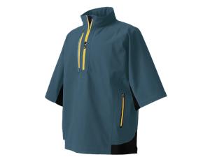 FJ Men Tour XP Short Sleeve Rain Shirt - Slate + Black/Yellow