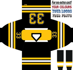 Custom Black & Telly Hockey Jersey
