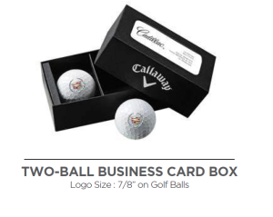 Callaway 2-Ball Business Card Box - TWO-BALL BUSINESS CARD BOX