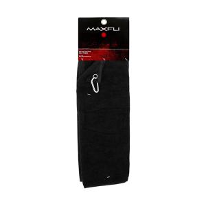 Maxfli Deluxe Cotton Towel - Deluxe Cotton Golf Towel - Black