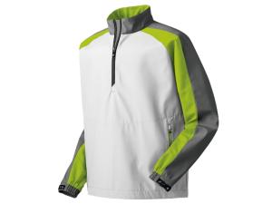 FJ Men Sport Windshirt - White + Charcoal/Lime