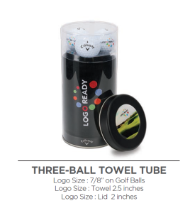 3-Ball Towel Tube - Callaway 3-Ball Towel Tube